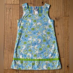 Hartstrings Reversible Sea Life Plaid Shift Dress size 5